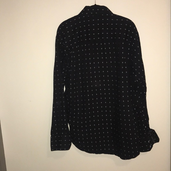 Black patterned button down - Picture 5 of 7